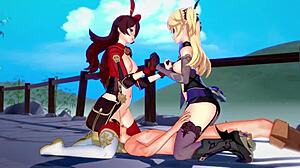 Two archer girls hentai!