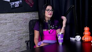 Raphaela Savanah embraces cuckold thrill recording boyfriend in sheer red halloween costume