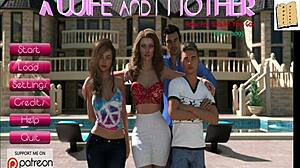 wife and stepmother play a steamy erotic game together.