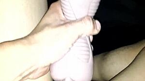 Intensely Breaking in My Tight Toy Pussy with Monster Cock Solo