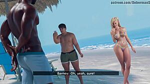 3d blonde with huge tits banging hard on the beach, wanna see?