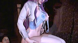 Look at this 3D Asian babe serving her master's huge cock!