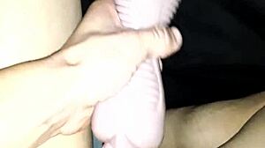 Intensely Breaking in My Tight Toy Pussy with Monster Cock Solo