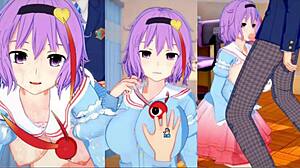 Satori's massive tits get rubbed in this 3D anime hentai.