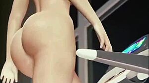 Nude Beauty Dominates Gym in Wild 3D Action Scene
