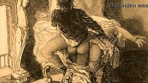 Vintage erotic art sparks intriguing retro cartoon vibes