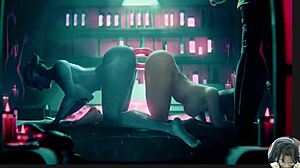 Juno's Horny Ass Meets Ellie's Tight Tits in Mass Effect Ass-to-Ass Fuck