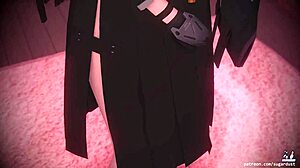 hoshimi miyabi 用怪物鸡巴口交和阴部在糖粉中服务