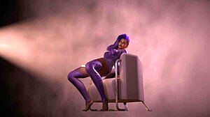 Sombra's Ecstatic Double Dildo Anal in Overwatch Parody