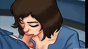 Summertime Saga: Manager's Daughter Sucks Me Off Behind Front Desk