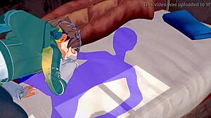 hey, did kazuma just get a blowjob with cum in his mouth in this konosuba yaoi game?