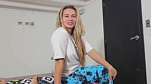 stepmom's best friend seduces with massive tits