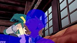 hey, did kazuma just get a blowjob with cum in his mouth in this konosuba yaoi game?