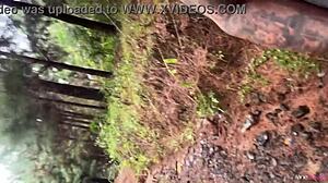 Carona Turns Into Wild Forest Fuck With Aline Novack