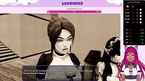 Hey, join Vtuber LewdNeko for steamy maid action in Harem Hotel!