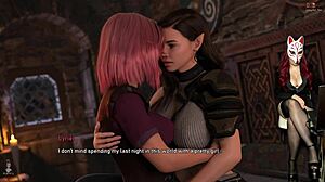 Damn! Busty Elf Girls Dildoing in Cosplay Orgy!