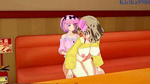 ryona和yumi狂野futanari动漫激战