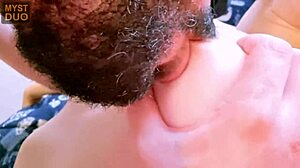 Licking delicious natural nipples up close with myst duo 😋 babe