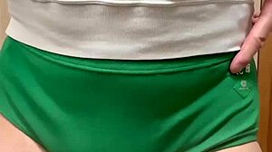 cute asian maid in bunny plug and lingerie plays with nipple accessories