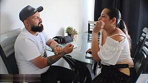 Horny neighbor fulfills fantasy with vaginal creampie in Spanish. What a wild ride!