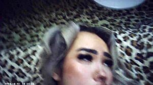 Behind the Scene Porn Shoot with Glasses Cam Maxxx Loadz vs Azn Blonde in Doggy