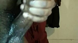 Big black cock delivers huge cum load surprise!