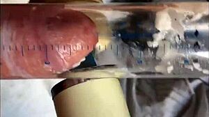 Watch him cum after vibrator on his soft cock?