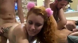 yo, check these 3 hot milfs getting it on hard!