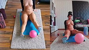 get fit n’ frisky with dual cam naked yoga sesh
