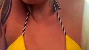 African amateur wet pussy in gym bikini thong public