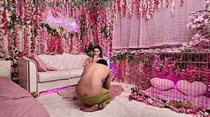 Della Cate Enters Nade Nasty's Pink Room
