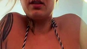 African amateur wet pussy in gym bikini thong public