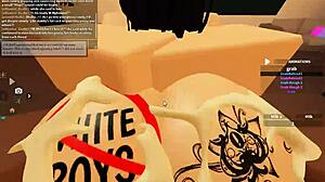 Roblox porn blacked with intense big tit action!