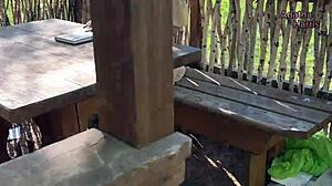 fed the mosquitoes, laughed, and banged hard in nature! 🌿💦