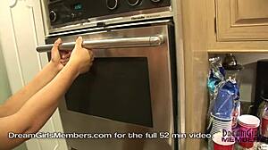 Cooking Naked With Raquel's Big Tits in Kitchen