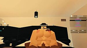 Roblox porn blacked with intense big tit action!