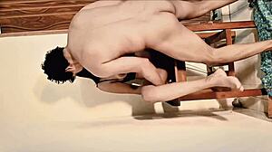 Rumpa21 girlfriend delivers perfect hardcore banging with shaved slit