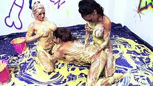 Sapphic Threesome! Valery Summer and Kerry Louise Dive Deep