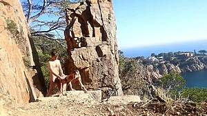 I seen this hot couple having sex outdoor on the path, amateur style.