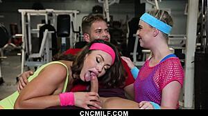 Stepmom and Stepdaughter's Gym Membership Turns Into Wild 3-Way Fun