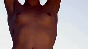 Cute Babe Sophia Undresses Outdoor, Revealing Her Small Tits And Pussy!