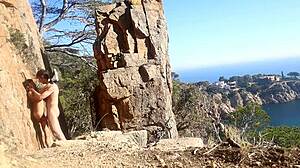 I seen this hot couple having sex outdoor on the path, amateur style.