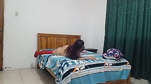 stepmom in lingerie ready for intense sex, her vag so big n tasty