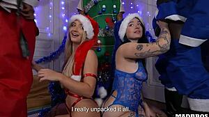 khalamite and chloe chevalier’s perfect asses get double penetrated in front of a cuckold in costume