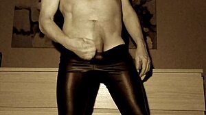 Amateur Striptease in Latex with Dildo Play and Ripped Clothes