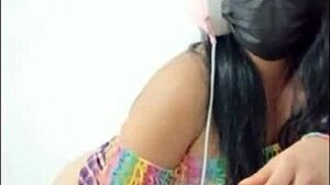 Cute Curvy Girl Opens Wet Pussy and Slides in Pink Dildo for Show