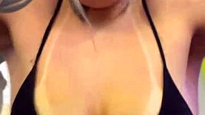 Woman Flashes Wet Pussy And Hard Nipples In Building Gym