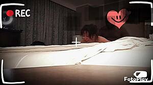 Snowbunnyqueen27 in interracial threesome.