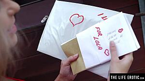 Blonde in Black Nylons Masturbates Wildly to an Explosive Orgasm on Camera