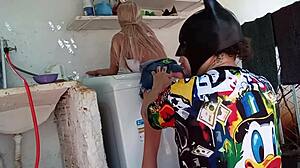 Hot wife cheats with sex toy outdoors